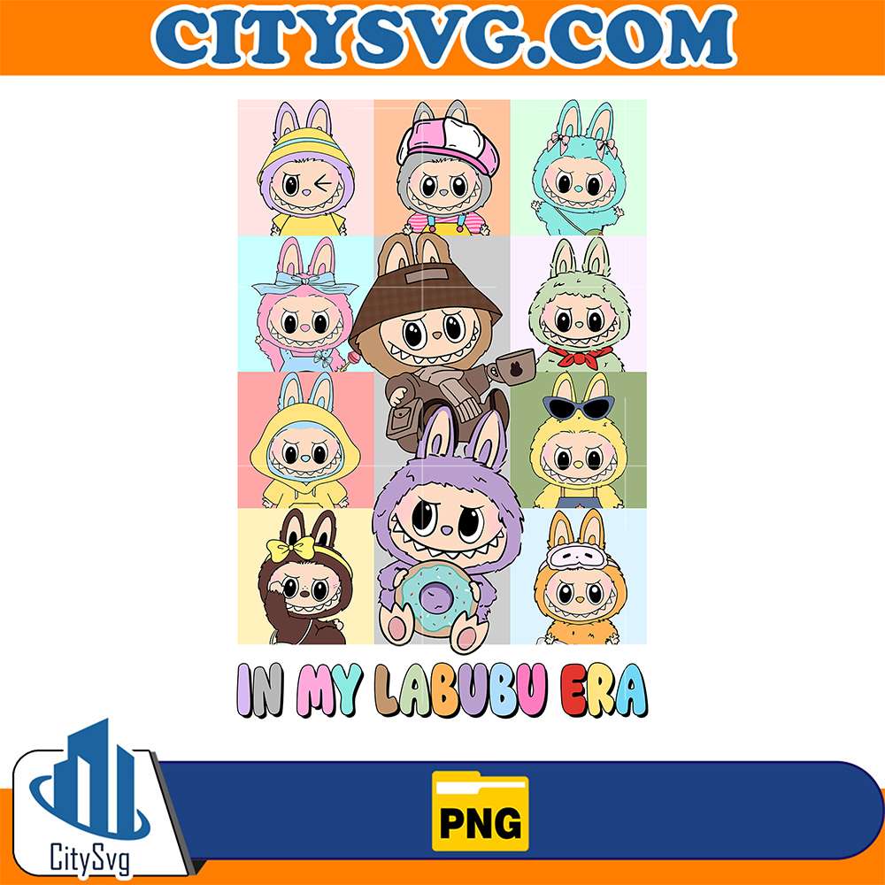 Labubu Pou In My Labubu Era Cute Kawaii Labubu Characters Png – CITYSVG