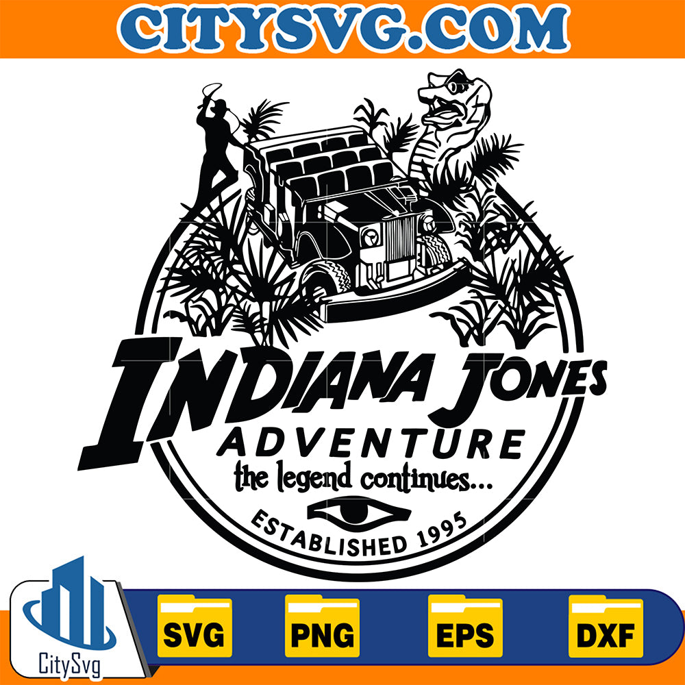 IndianaJonesAdventureTheLegendContinuesEstablished1995Svg