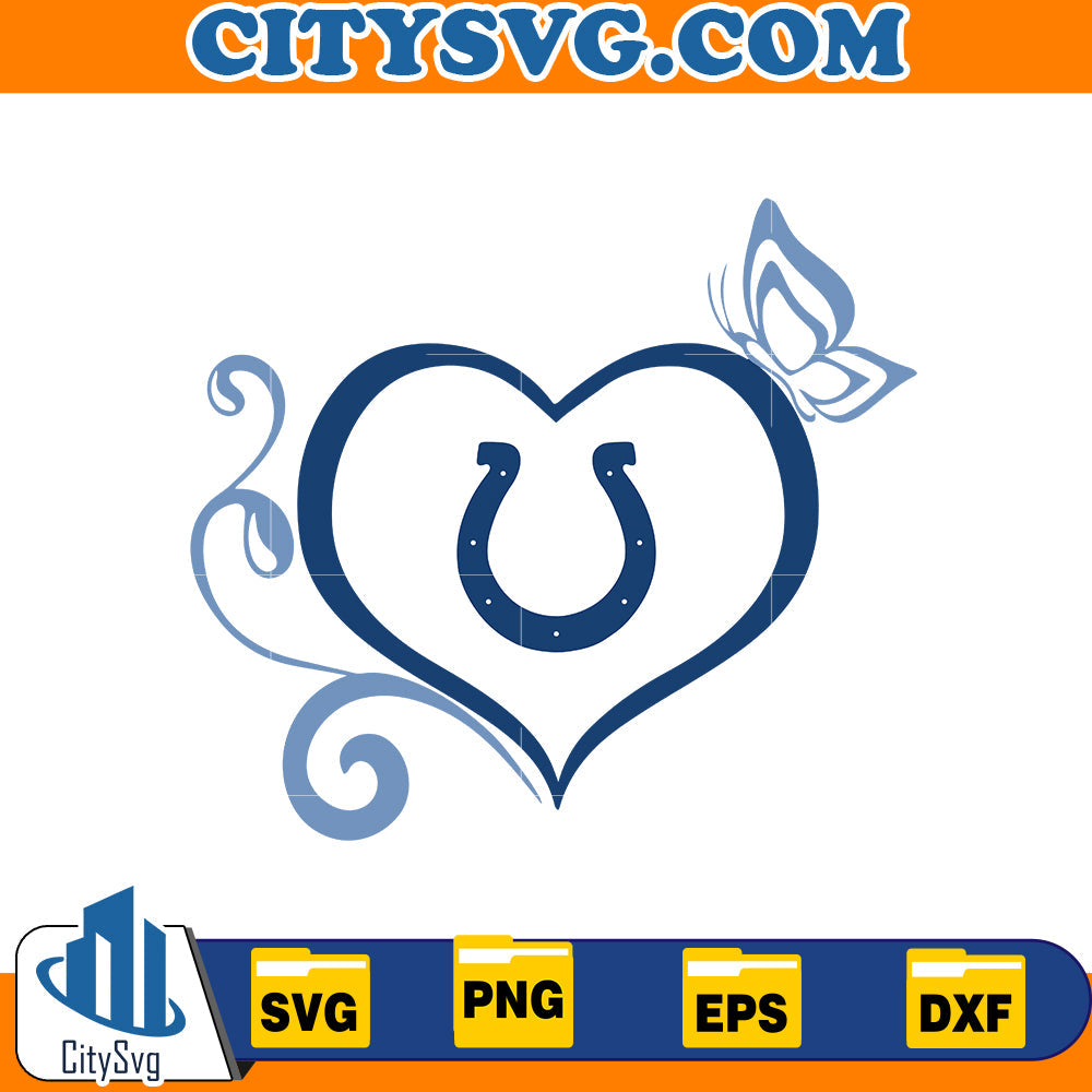 Heart Indianapolis Colts Svg