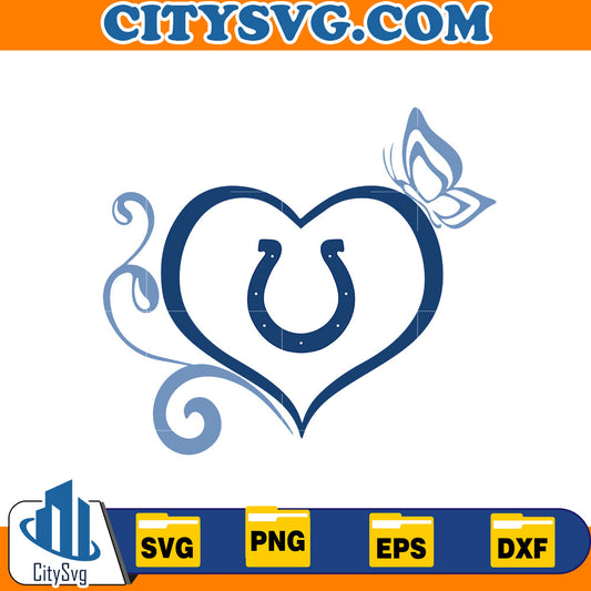 Heart Indianapolis Colts Svg