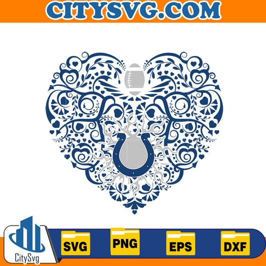 Heart Indianapolis Colts Svg