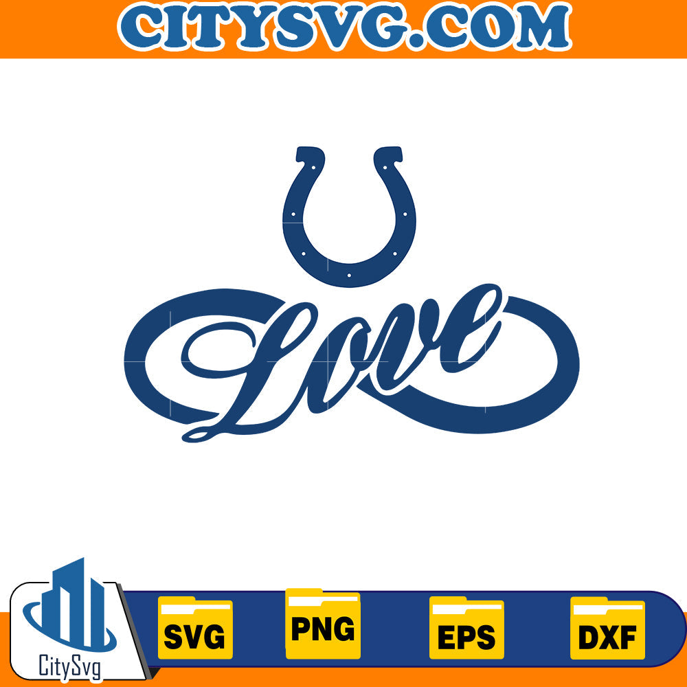 Love Indianapolis Colts Svg