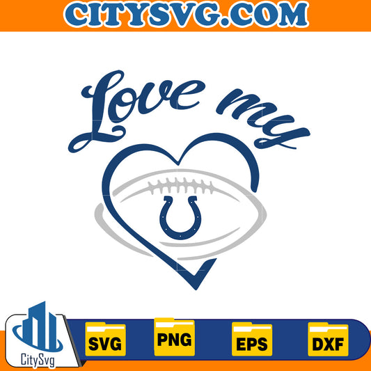 Love My Indianapolis Colts Svg