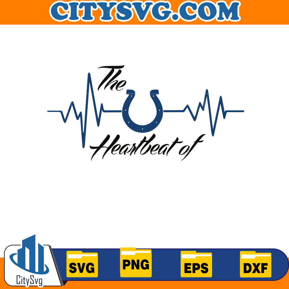 The heatbeat of Indianapolis Colts Svg