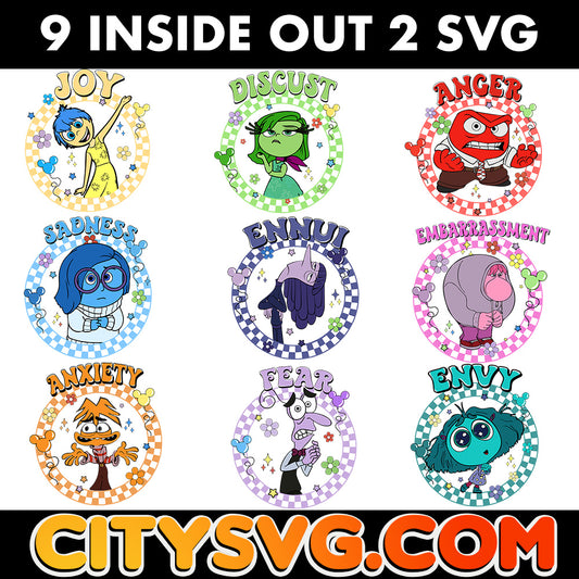 9 Inside Out Friends Svg Bundle, Digital Download