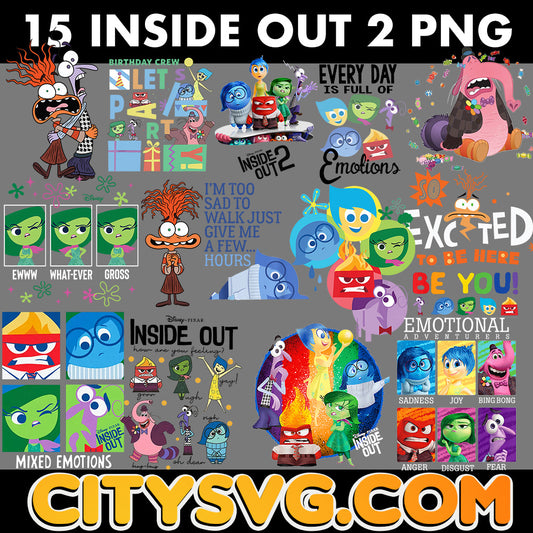 15 Inside Out Png, Digital Download