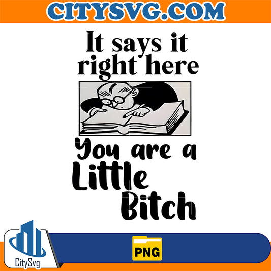 It-Says-It-Right-Here-You-Are-A-Little-Bithch-Png