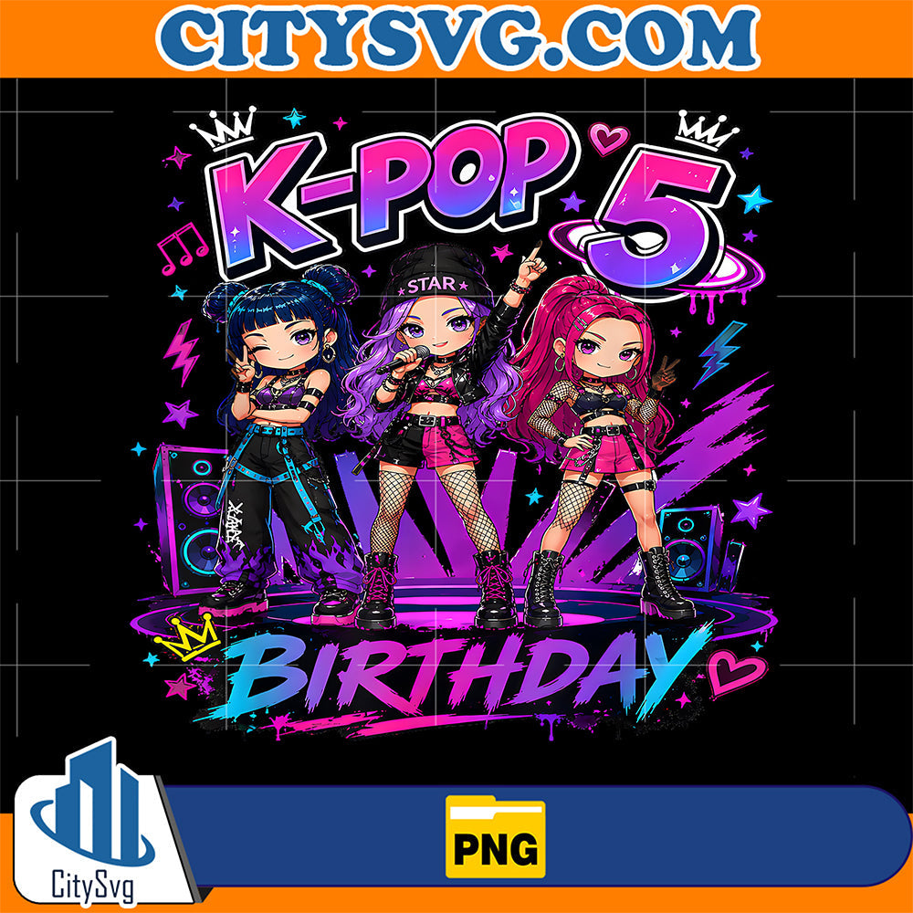 It-s-My-5th-KPop-Birthday-Girl-5-Year-Old-K-Pop-Birthday-Png