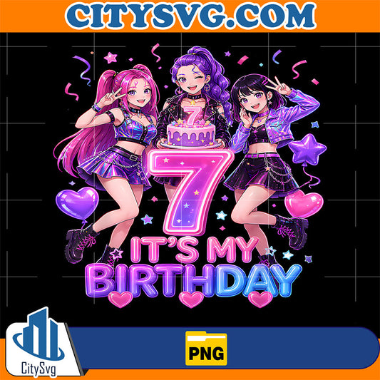 It-s-My-7th-K-Pop-Birthday-Girl-7-Year-Old-K-Pop-Birthday-Png