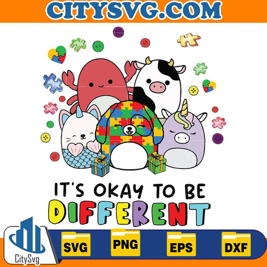 It_sOkayToBeDifferentAutismPuzzleSquishmallowSvg