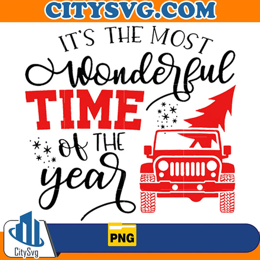 It_sTheMostWonderfulTimeOfTheYearJeepChristmasPng