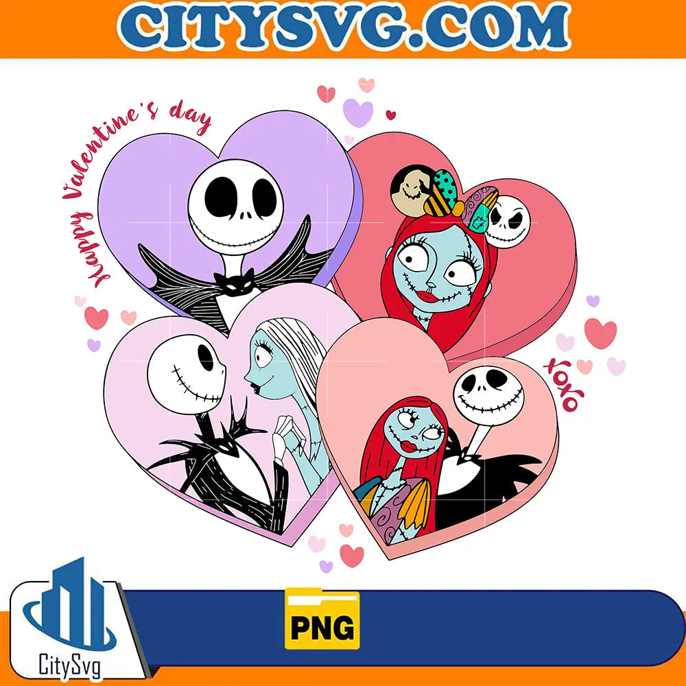 JackAndSallyLoveHappyValentine_sDayPng
