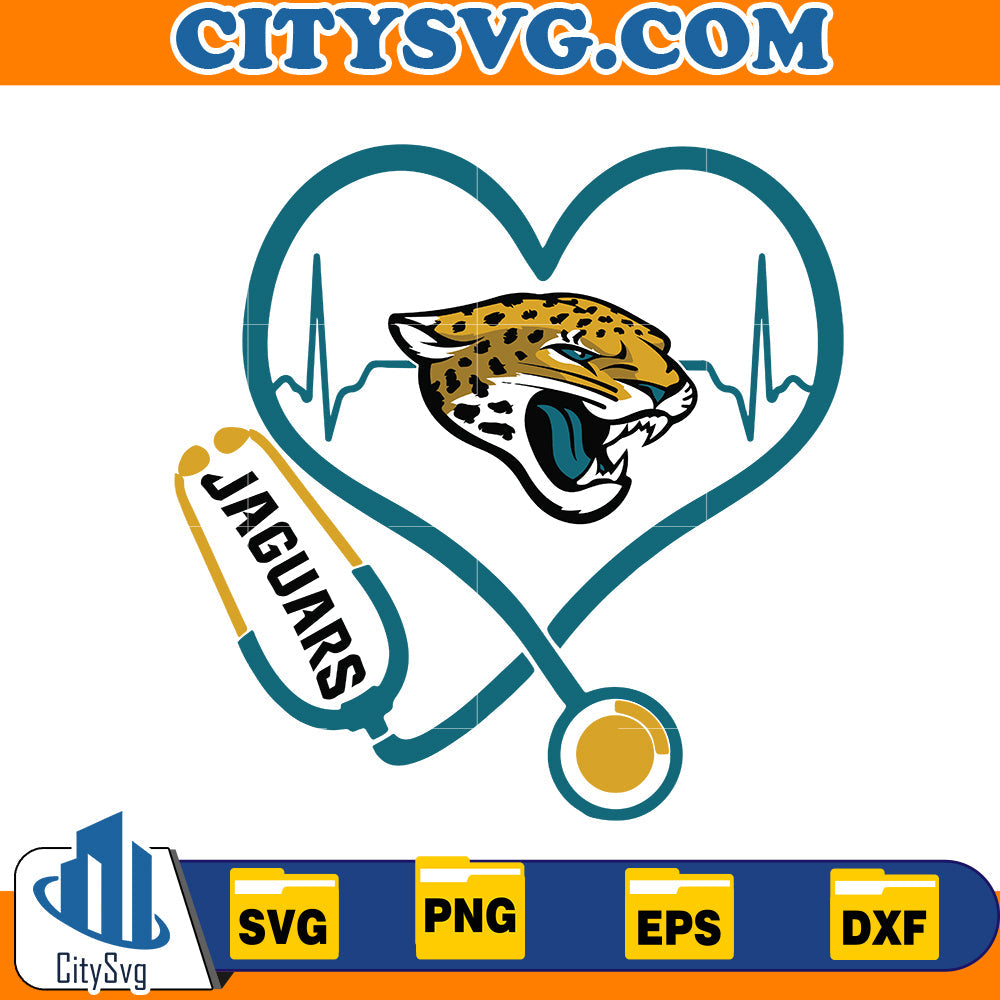 Heart Jacksonville Jaguars Svg