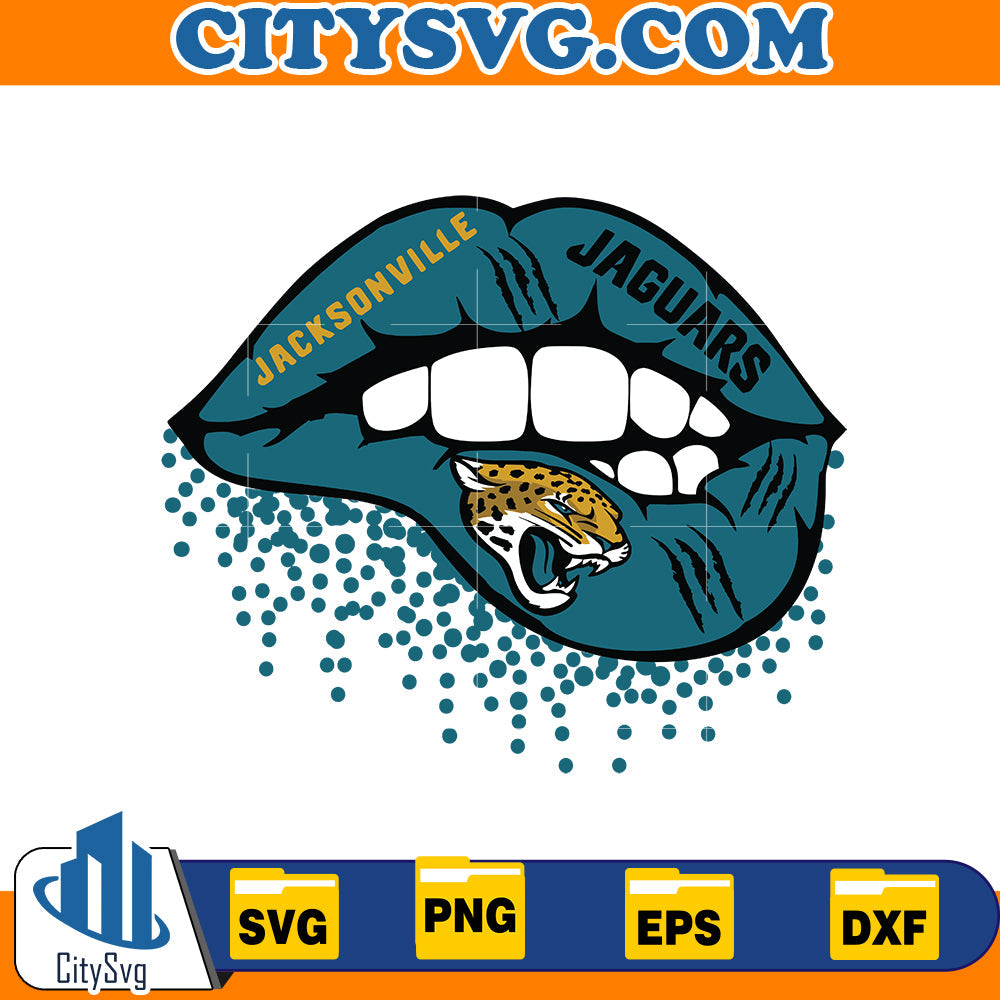 Lips Jacksonville Jaguars Svg