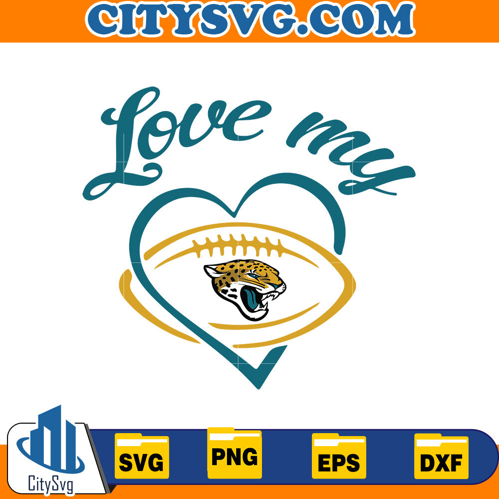 Love My Jacksonville Jaguars Svg