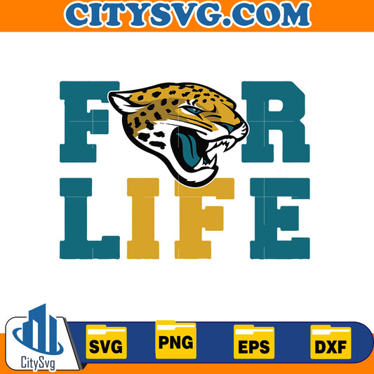 For Life Jacksonville Jaguars Svg