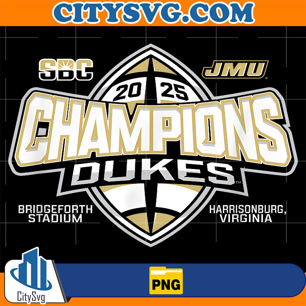 James-Madison-Dukes-Sun-Belt-Champs-2025-Football-Png