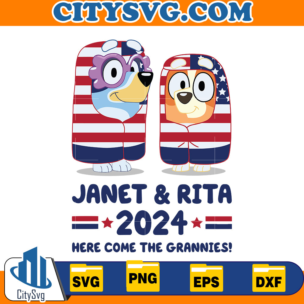 Janet And Rita For President 2024 svg