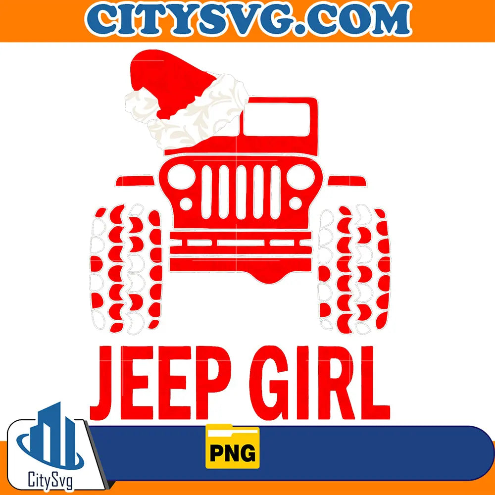 JeepGirlRedChristmasPng