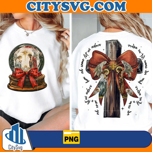 Jesus Christmas Bow Glitter Png CitySvg