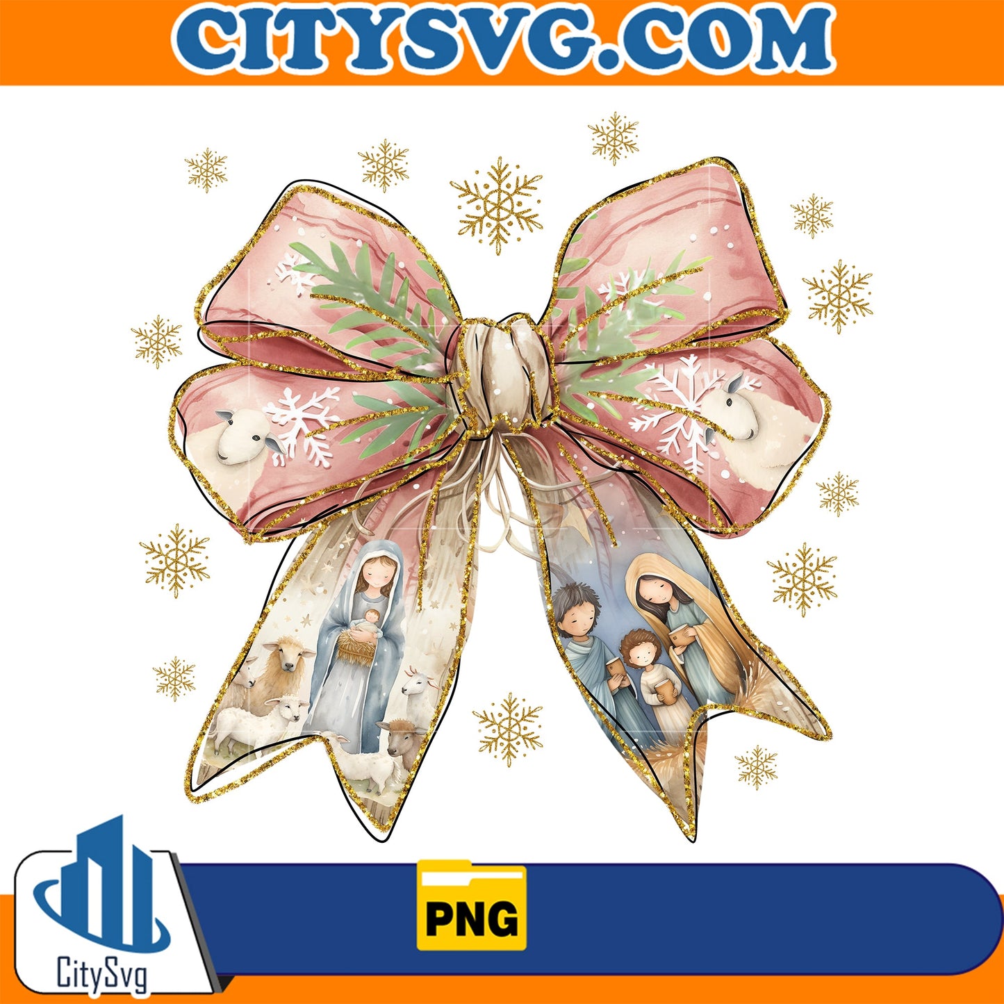 Jesus Christmas Coquette Bow Png CitySvg
