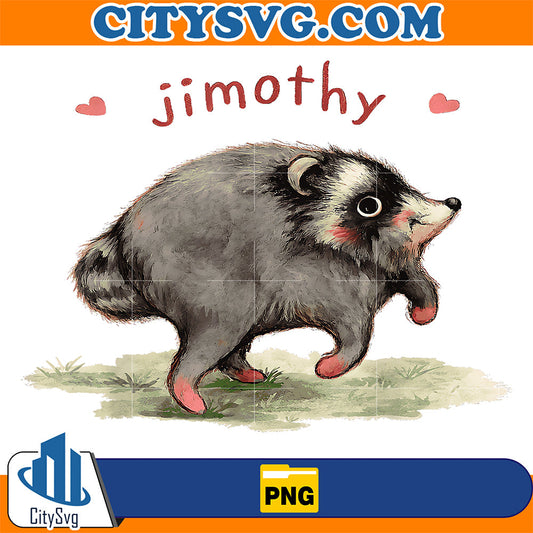 Jimothy Raccoon Funny Watercolor Png CitySvg