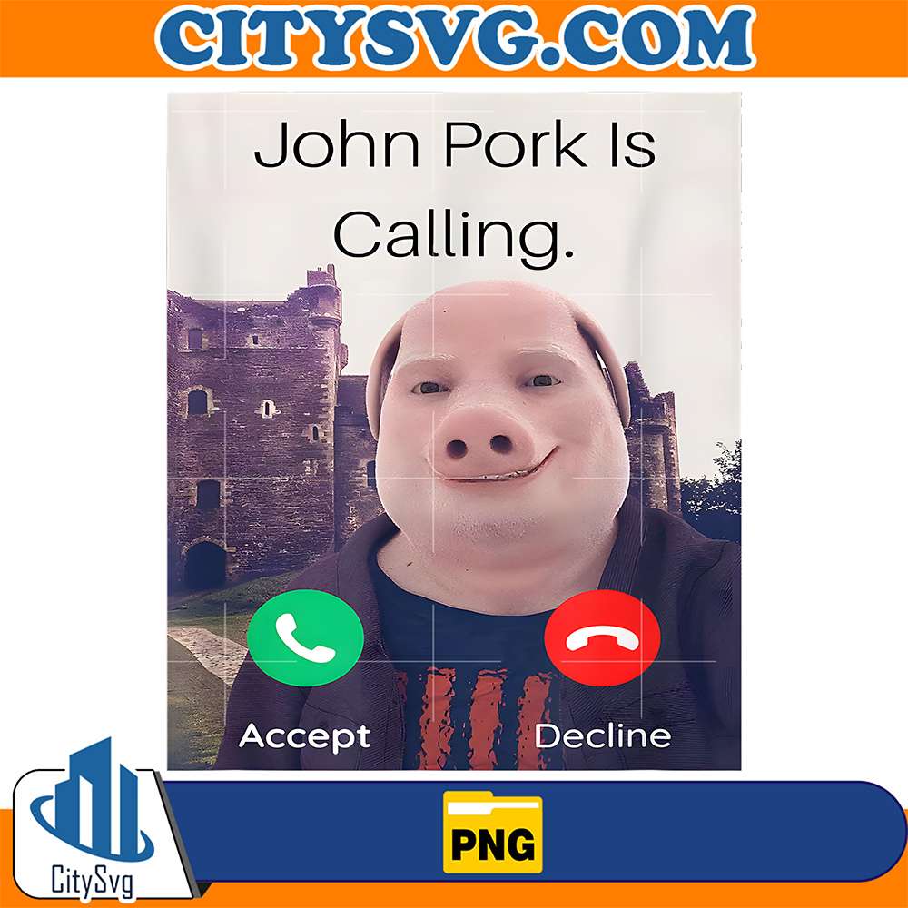 John-Pork-Is-Calling-Funny-Answer-Call-Phone-Png