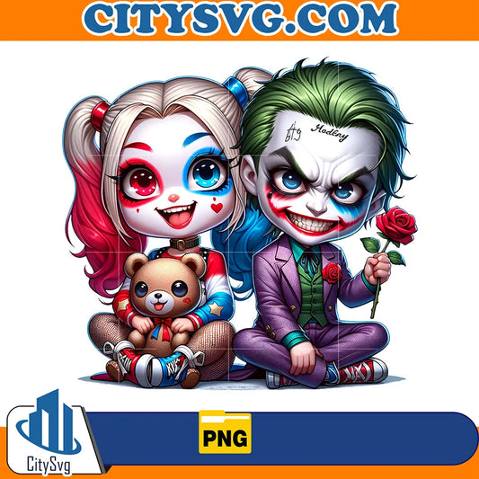 JokerAndHarlyCoupleChicanoValentinePng_2