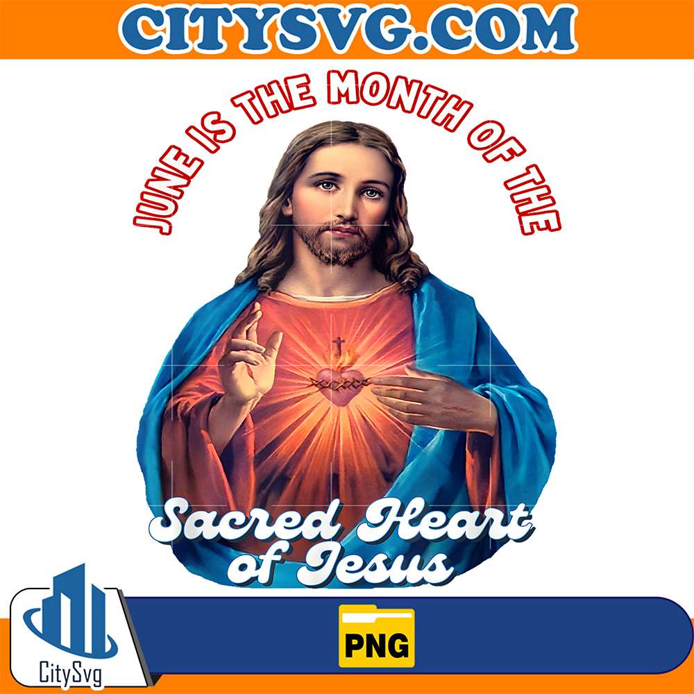 June-Is-The-Month-Of-The-Sacred-Holy-Heart-Of-Jesus-Png