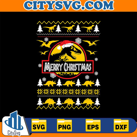 JurassicMerryChristmasUglySvg