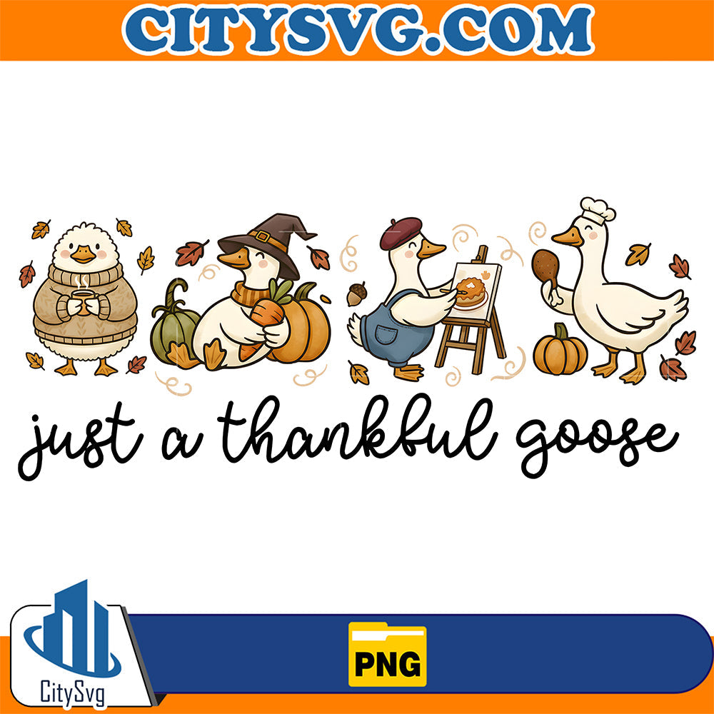 Just-A-Thankful-Goose-Thanksgiving-Goose-Png