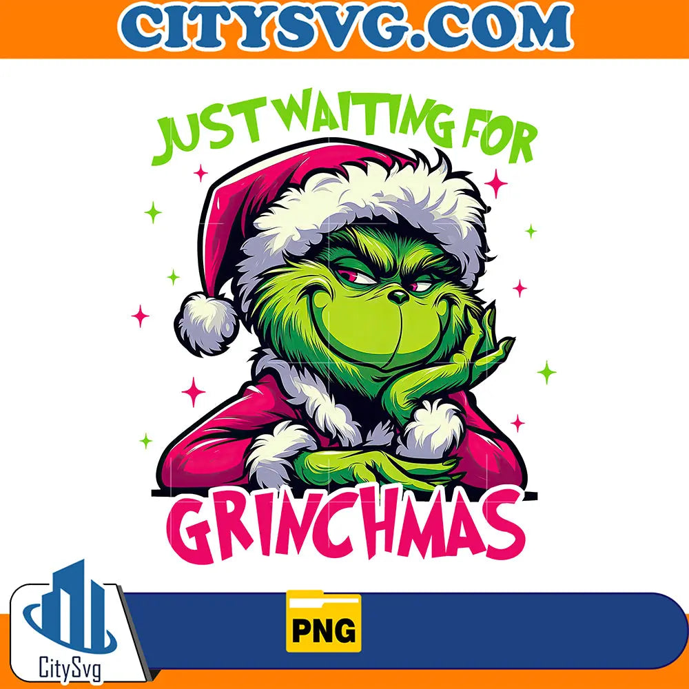 JustWaitingForGrinchmasPinkChristmasPng