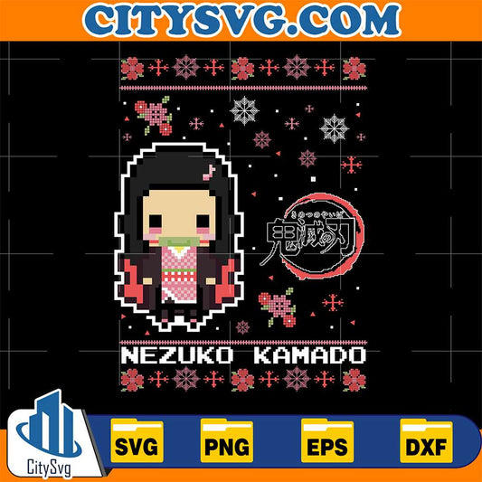 Kamado-Nezuko-Demon-Slayer-Christmas-Ugly-Svg