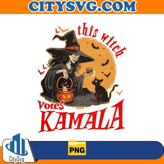 This Witch votes Kamala Halloween Png