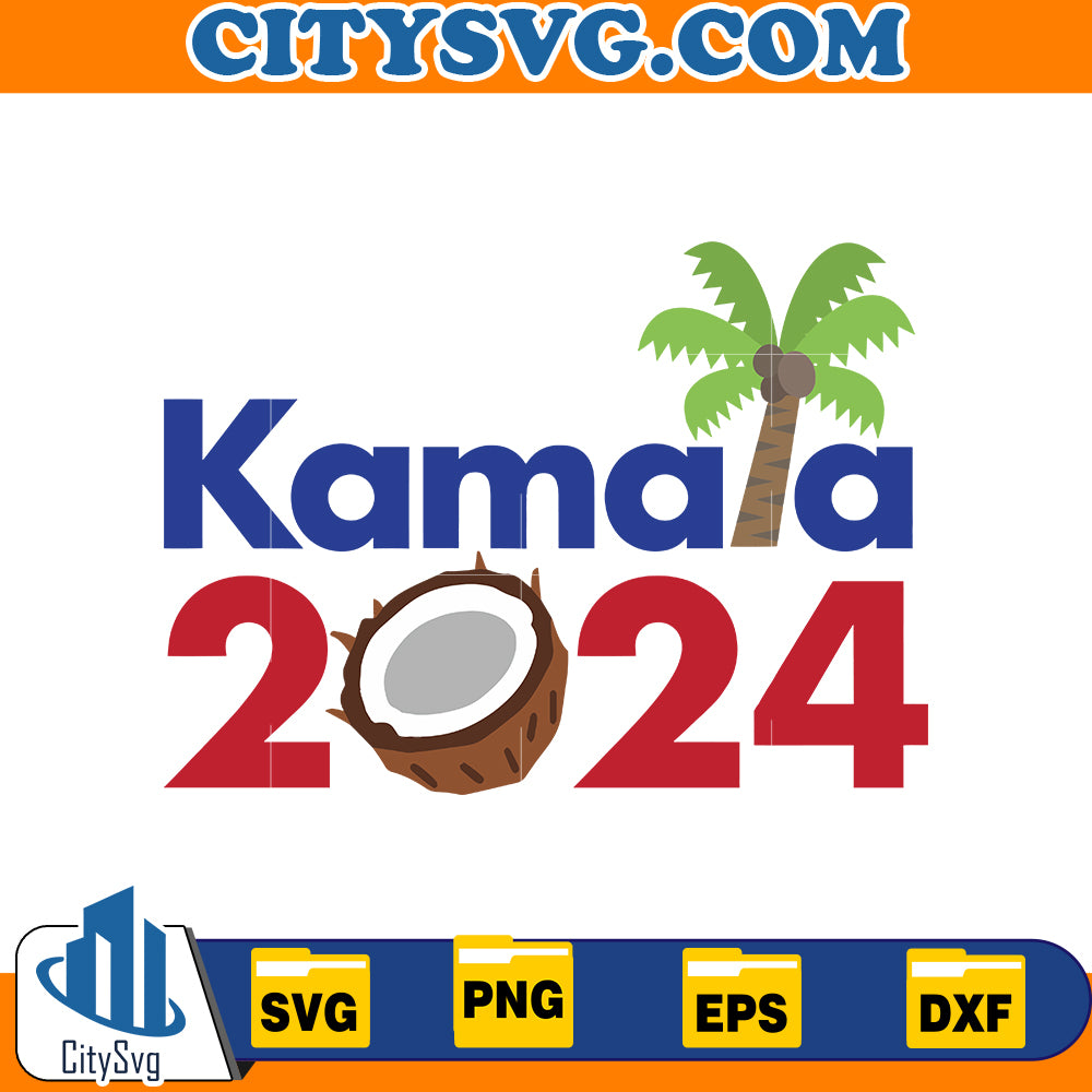 Kamala Harris Coconut Tree 2024 SVG CITYSVG   KamalaHarrisCoconutTree2024SVG EPS PNG 