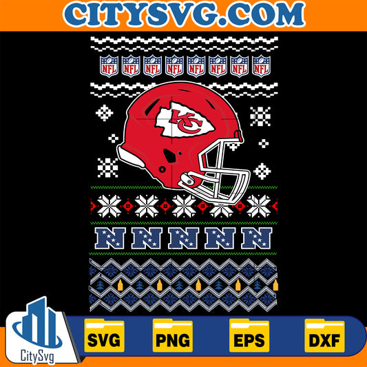 Kansas city chiefs Christmas Svg