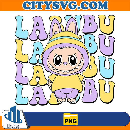Kawaii-Labubu-In-Yellow-Cute-Pastel-Labubu-Png