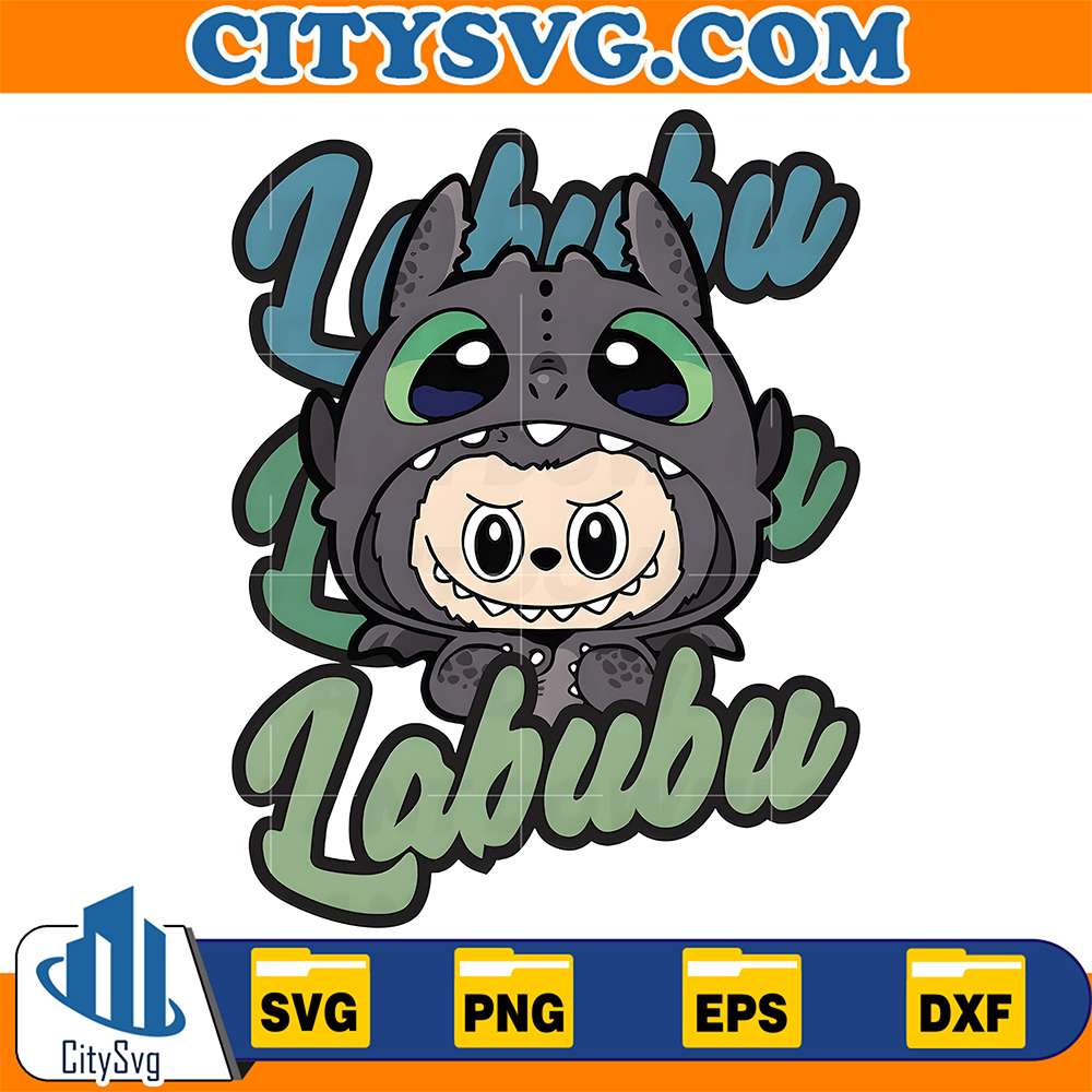 Kawaii-Labubu-Monster-Dragon-Toothless-Svg