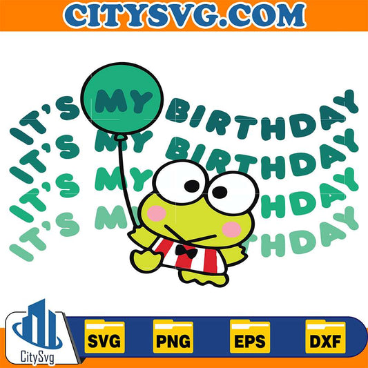 Keroppi-It-s-My-Birthday-Svg
