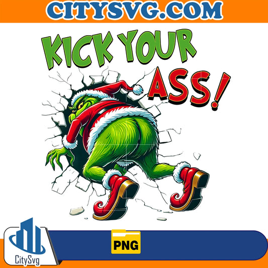 KickYourAssGinchChristmasPng