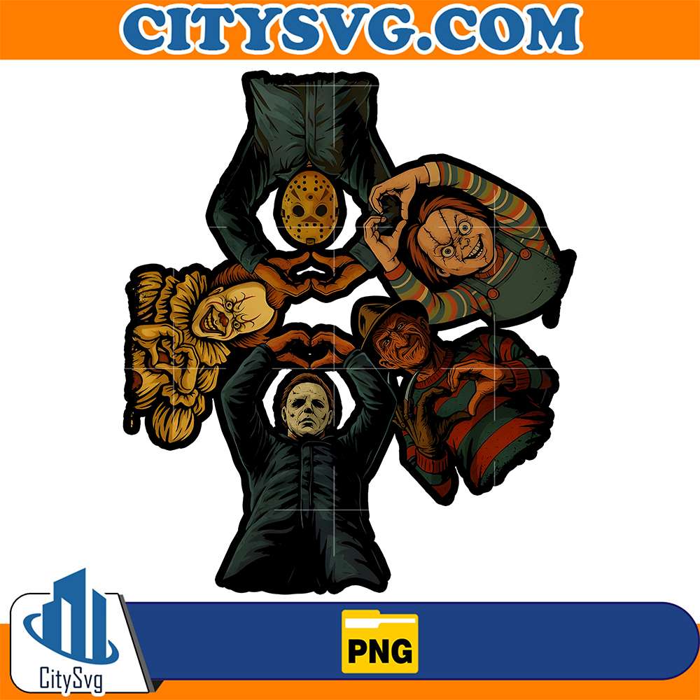 Killers-Friends-Png-Retro-Halloween-Png