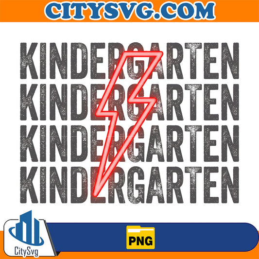Kindergarten-Lightning-Bolt-Back-To-School-Png