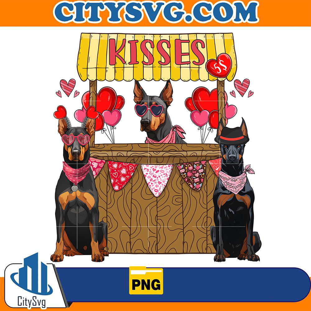 KissesDobermanValentinePng