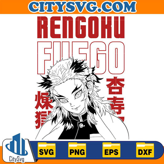 Kyojuro Rengoku Demon Slayer Svg CitySvg