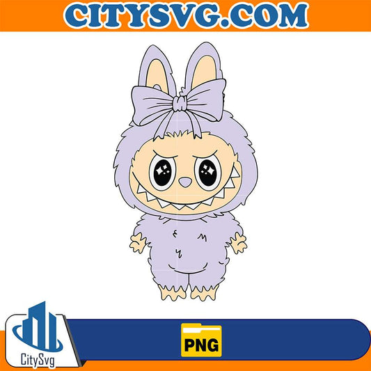 Labubu-Purple-Bunny-Costume-Kawaii-Bow-Png