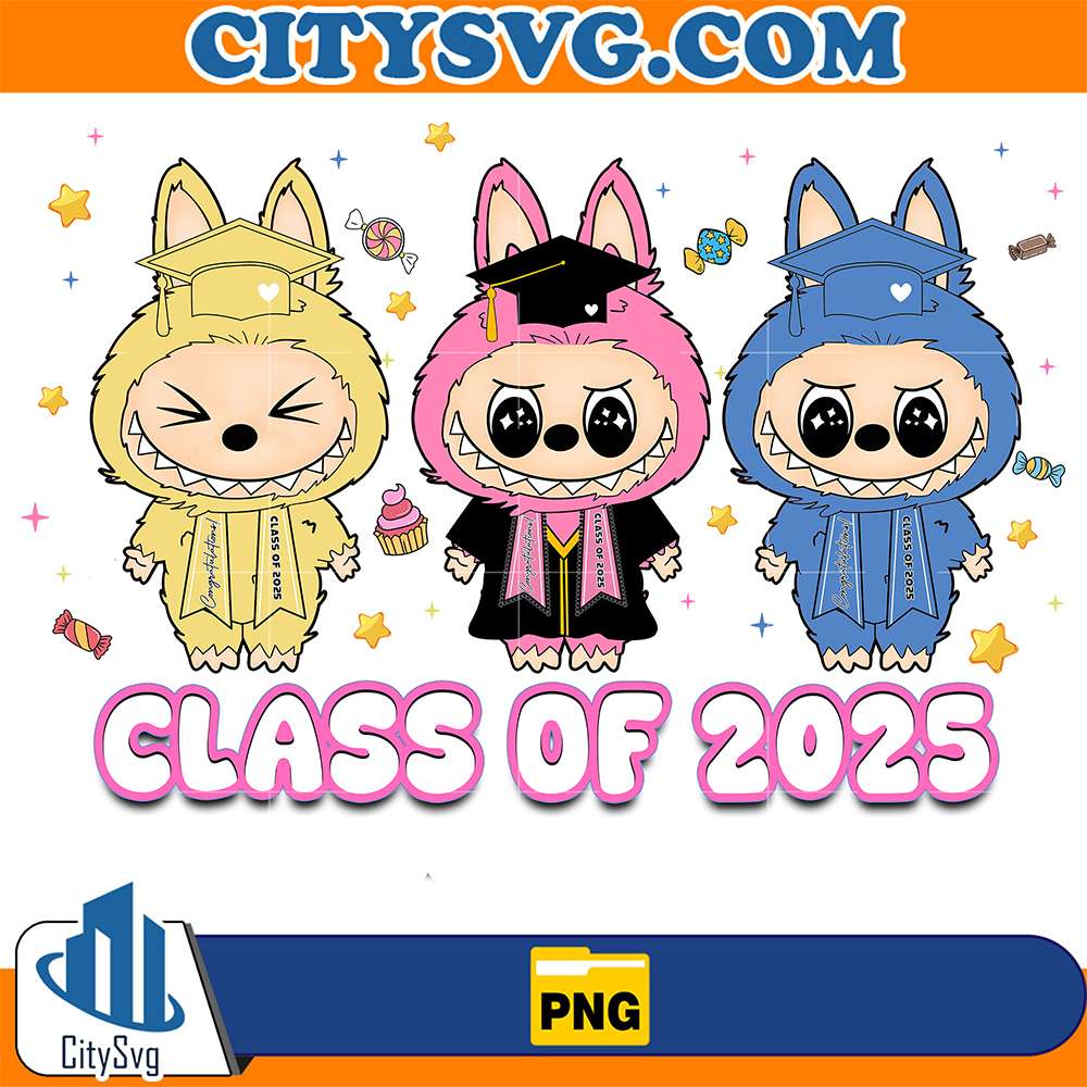 Labubu Graduation Class Of 2025 Png CitySvg