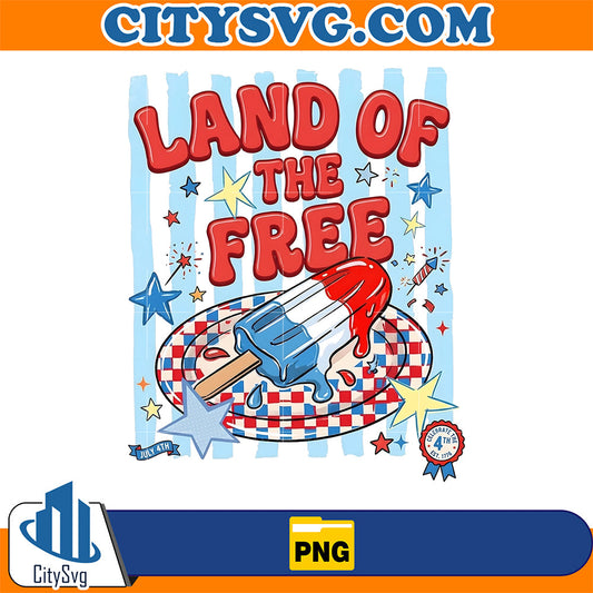Land-Of-The-Free-Popsicle-4th-Of-July-Patriotic-Png