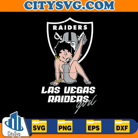 Las Vegas Raiders Betty Boop Svg CitySvg