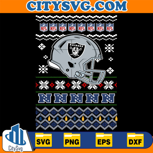 Las Vegas Raiders Christmas Svg