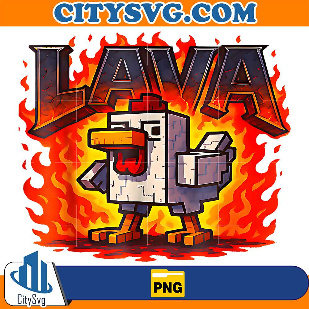Lava-Chicken-Pixel-Game-Png